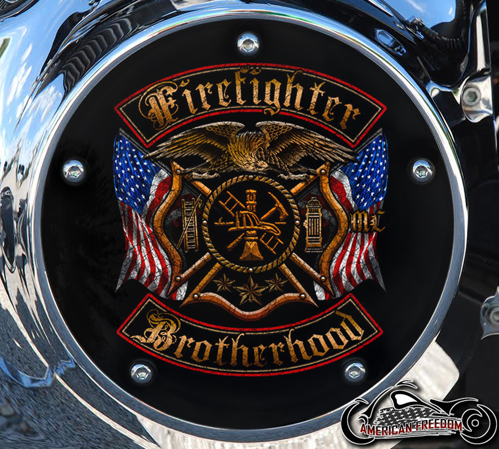 Custom Derby Cover - Firefighter Brotherhood